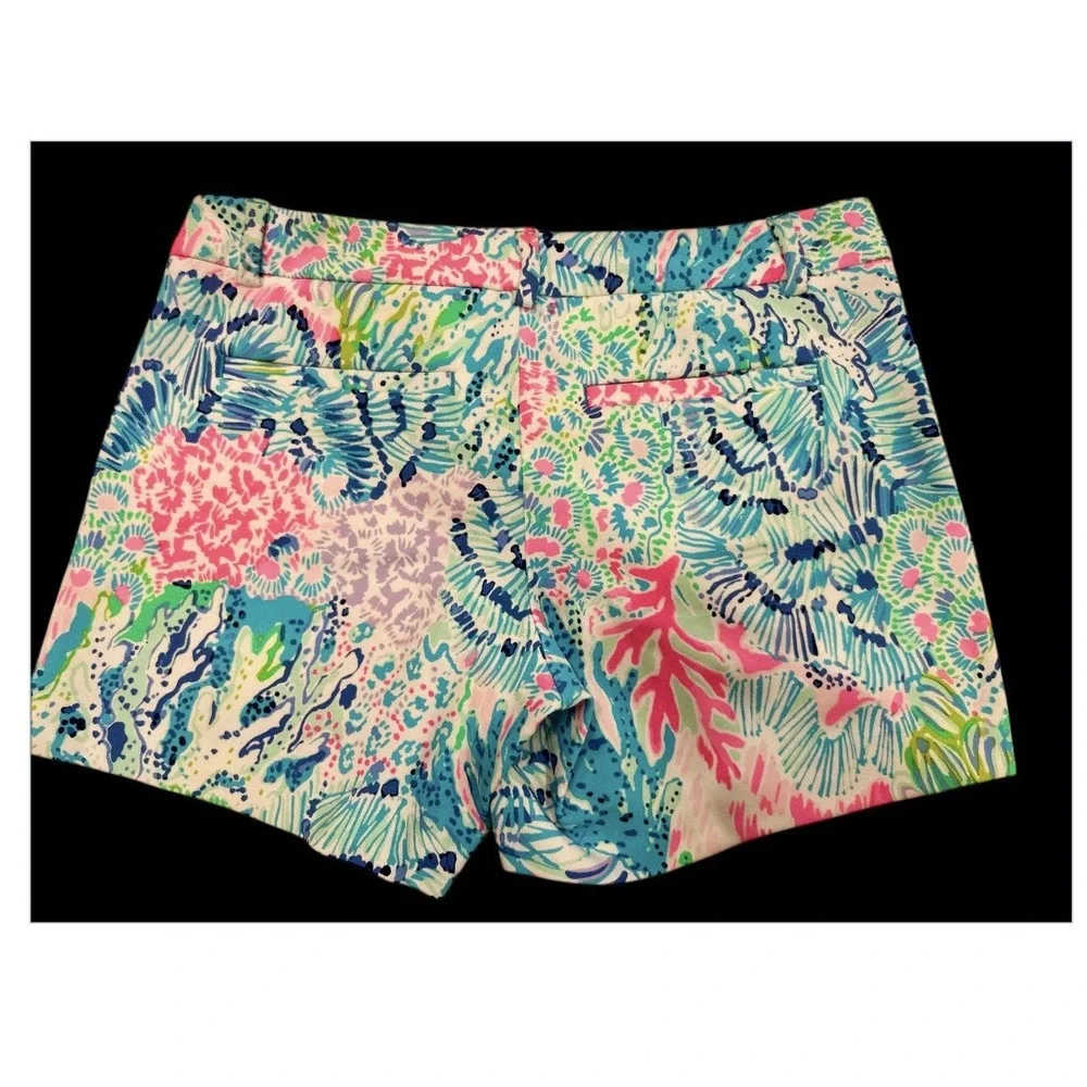 Lilly Pulitzer Callahan knit sink or swim Vibrant Tropical Women's Shorts Size 2